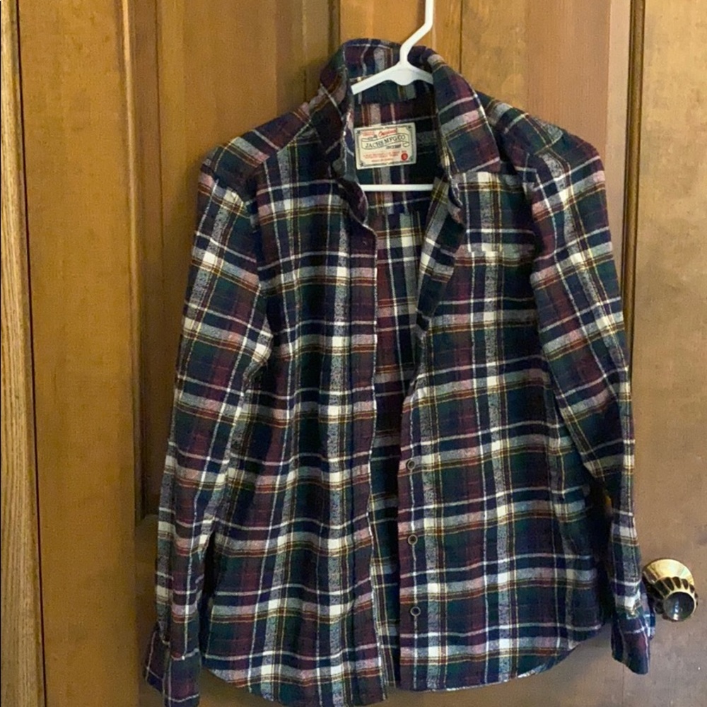 Navy blue,white, red, olive green, yellow flannel